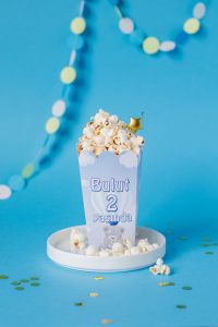 Teddy Bear Uçan Balonlu Popcorn Kutuları