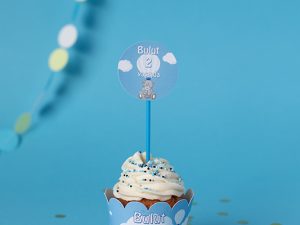 Teddy Bear Uçan Balonlu Cupcake Sargıları