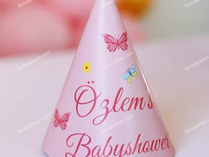 Kelebek BABY SHOWER Şapkalar
