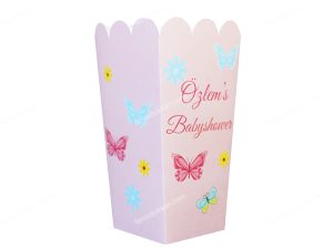 Kelebek BABY SHOWER Popcorn Kutular