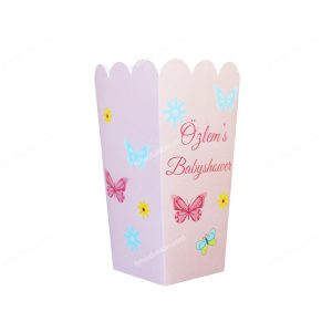 Kelebek BABY SHOWER Popcorn Kutular