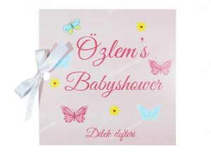 Kelebek BABY SHOWER Dilek Defteri
