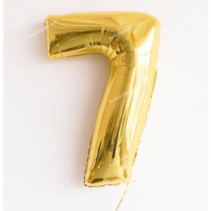 Altın Rengi 7 Rakam Folyo Balonu