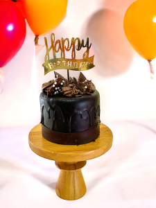 Happy Birthday Yazılı Gold Pasta Topper