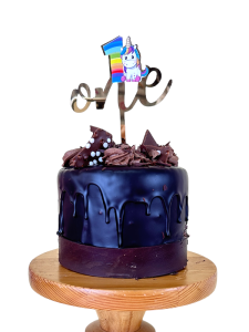 Unicorn One Yazılı Pasta Topper