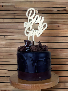 Boy or Girl Yazılı Gümüş Pasta Topper