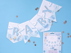 Mavi "Baby Shower" Bayraklar