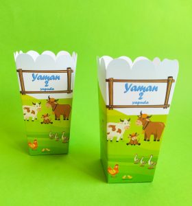 Küçük Çiftçi Popcorn Kutuları