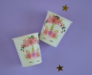 Çiçekli Unicorn Bardaklar