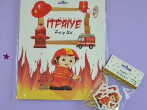 İtfaiye Figürlü Parti Bayrakları