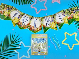 Pamuk Prenses Temalı 'İyi ki Doğdun' Bayraklar