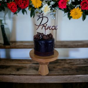 Prince Yazılı Gümüş Pasta Topper