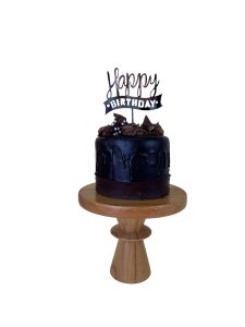Happy Birthday Gümüş Pasta Topper
