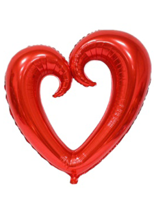 Ortası Boş Kalp Folyo Balon