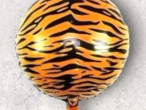 Kaplan Desenli Yuvarlak Folyo Balon