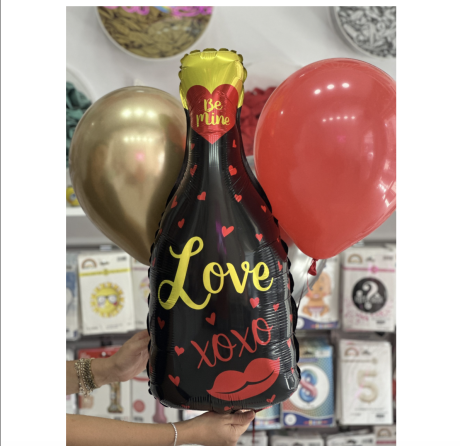 Siyah Şişe Folyo Balon