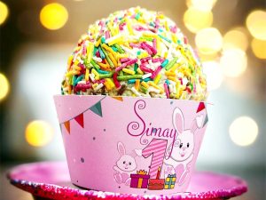 Sevimli Tavşan Cupcake Sargıları