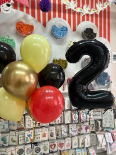 Siyah 2 Rakamı Folyo Balon
