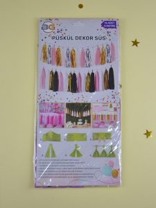 Pembe Püskül Dekor Süs