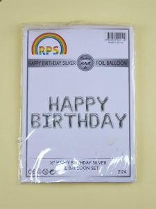 Happy Birthday Yazılı Gümüş Folyo Balon