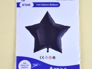 Siyah Yıldız Folyo Balon 18"