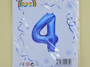 Mavi 4 Rakamı Folyo Balon