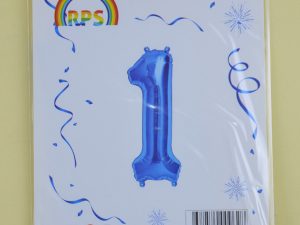 Mavi 1 Rakamı Folyo Balon