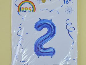 Mavi 2 Rakamı Folyo Balon