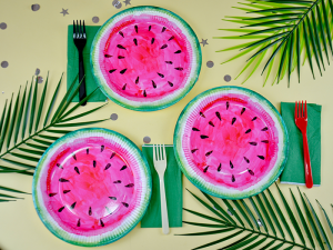 Karpuz Desenli Tabaklar