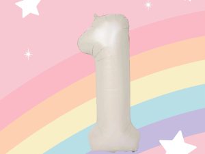 Krem 1 Rakamı Folyo Balon