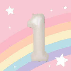 Krem 1 Rakamı Folyo Balon