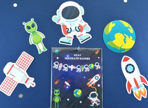 Uzay Figürlü parti Bayrakları