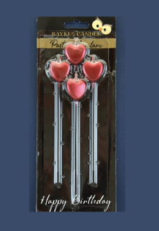 Kırmızı Kalp Mumlar