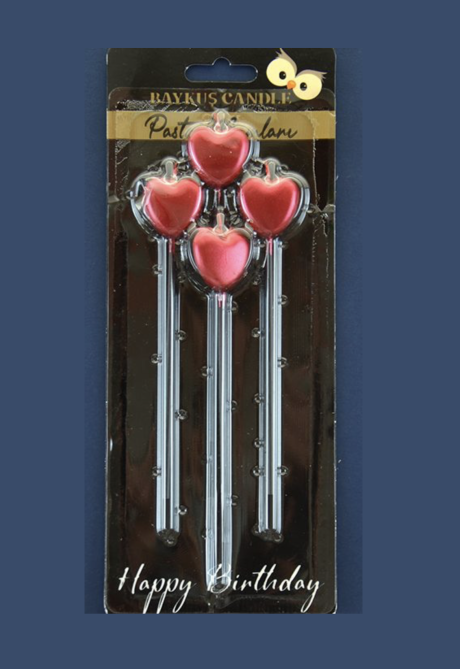 Kırmızı Kalp Mumlar