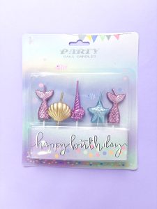 Mermaid Pasta mumları 5 li set