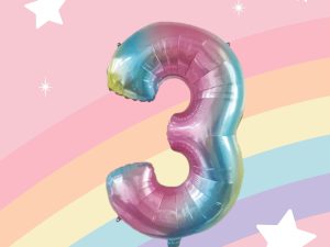 Gradient 34" 3 Rakamı Folyo Balon
