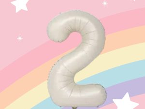 Krem 2 Rakamı Folyo Balon