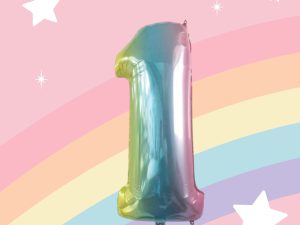 Gradient 1 Rakamı Folyo Balon 34 inç