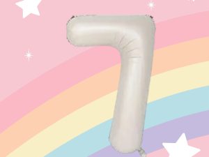 Krem 7 Rakamı Folyo Balon