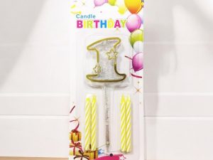 1 Yaş Gold Pleksi Mum