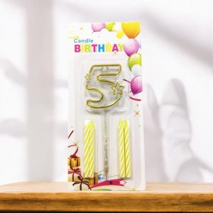 5 Yaş Gold Pleksi Mum