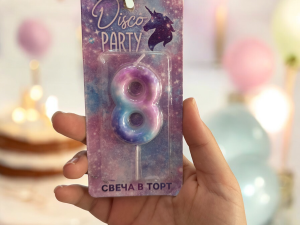 Unicorn Gradient 8 Yaş Mum