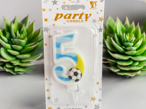 Futbol Temalı 5 Yaş Mum