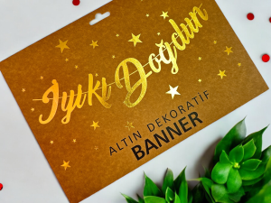 Metalize İyiki Doğdun Yazılı Banner