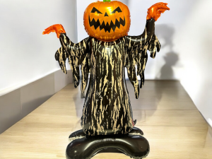 Halloween Bal kabağı Ayaklı Korkuluk Folyo Balon