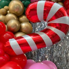 Küçük Baston Şeker Yılbaşı Folyo Balonu