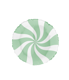 Candy Mina Yeşili Beyaz Folyo Balon