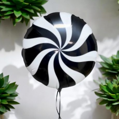 Candy Siyah Beyaz Folyo Balon