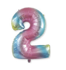 2 Rakamı Gradient 40″ Folyo Balon