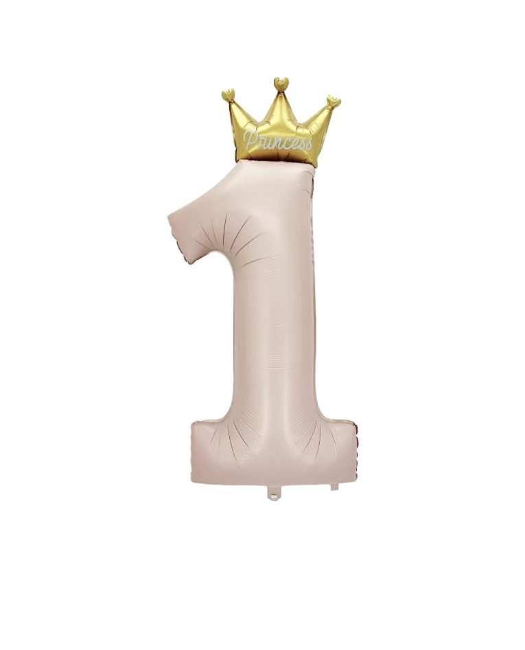 Toptan-Prenses-1-Rakam-Pembe-Folyo-Balon
